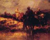 阿道夫 施赖尔 : arabs on horseback